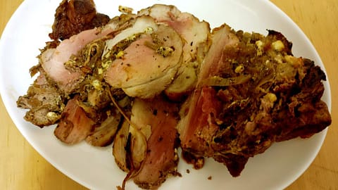 Carmelized onion pork roast